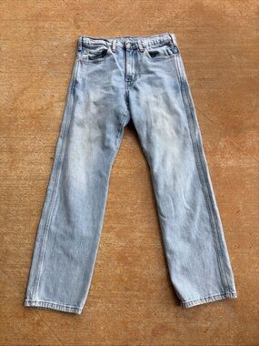 Levi Strauss Signature Jeans Mens 32x32 Straight Fit Light Wash Denim Casual